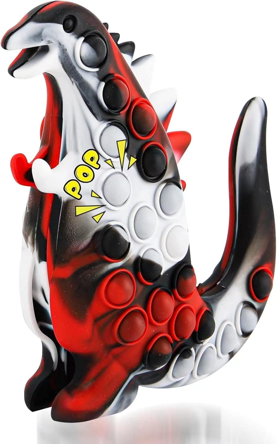 Milestar Large 3D Pop Ball Dinosaur Fidget Toys for Boys Girls Kids, Stress Relief Squeeze Sensory Toy for Adults ( Red )