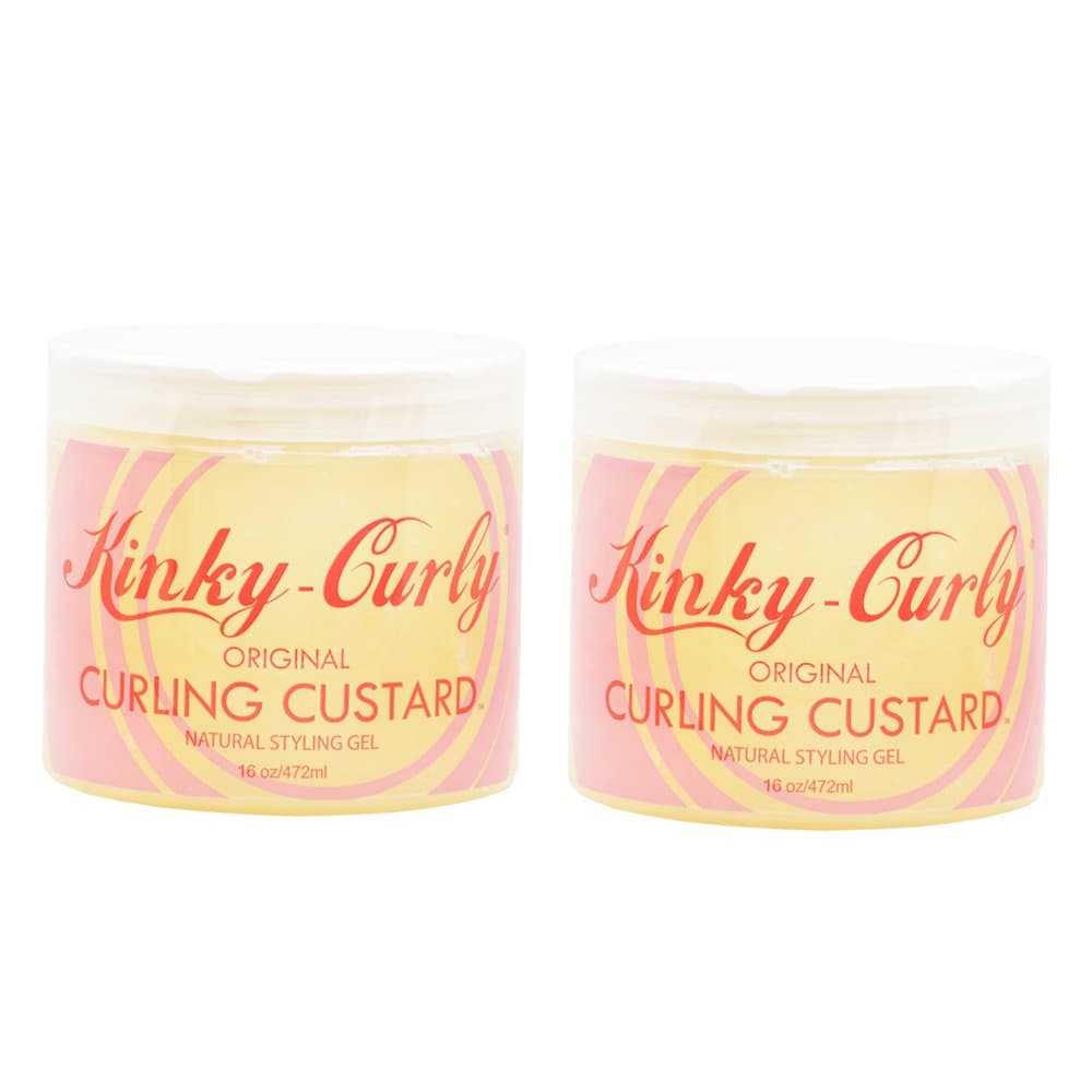 Kinky Curly Curling Custard Gel 16oz"Pack of 2"