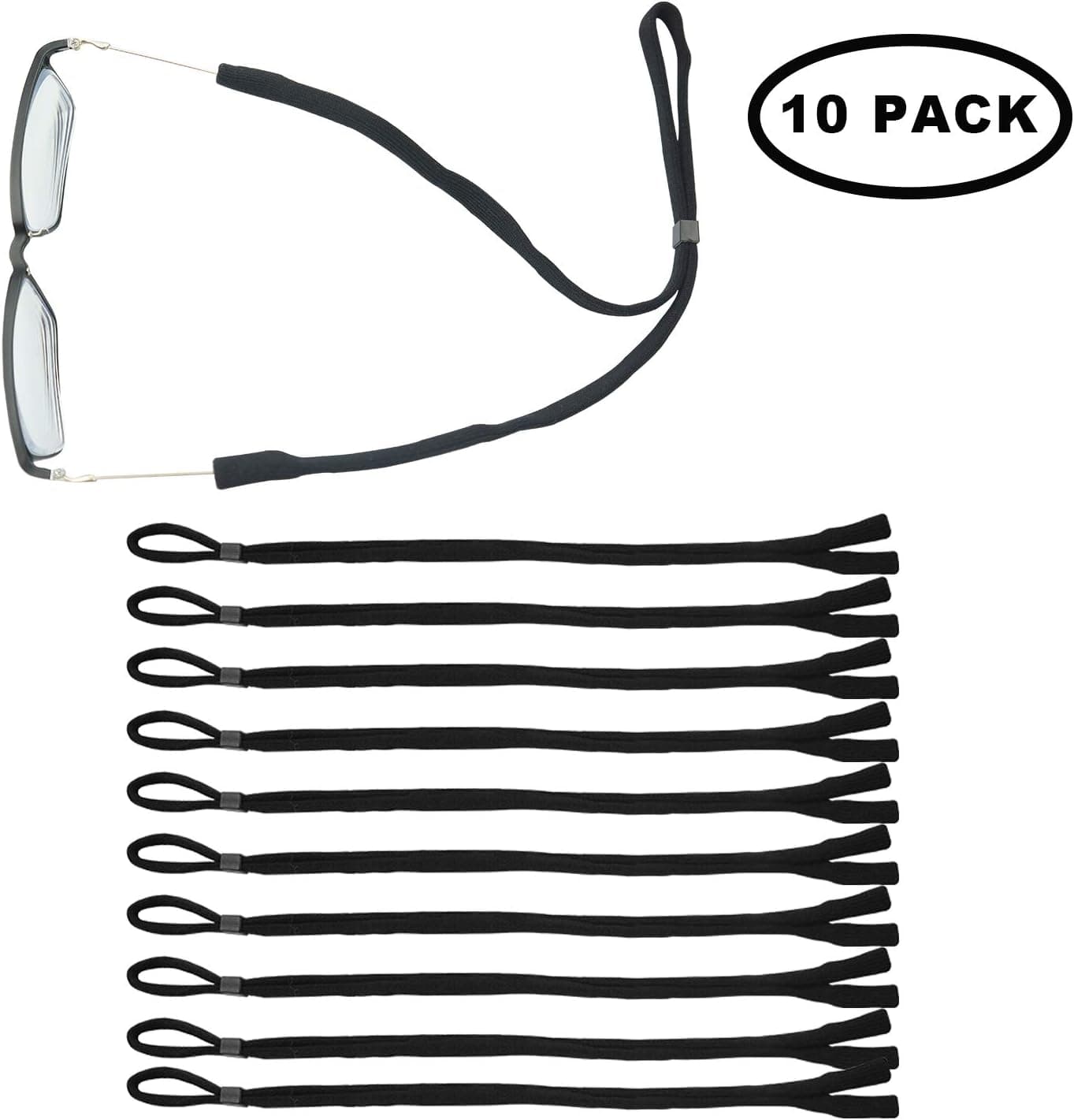 Sumotia Eyewear Retainer Adjustable Sunglass Strap Sports Eyeglasses Holder Lanyard (10 pack)