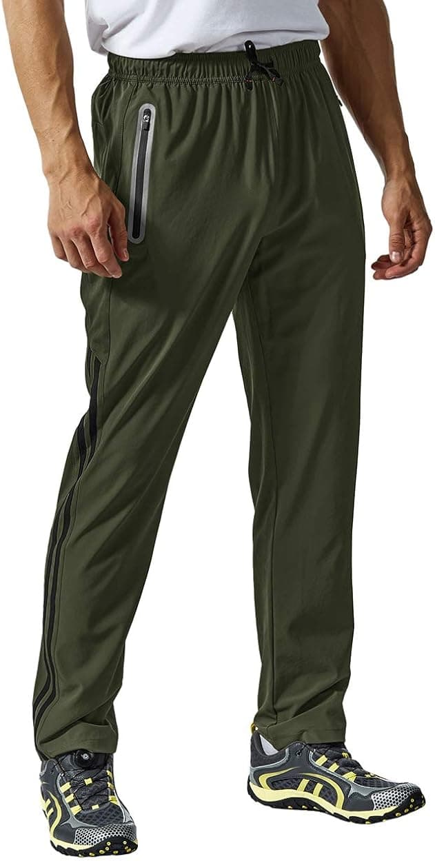 YSENTO Men's Running Track Pants Lightweight Quick Dry Athletic Hiking Camping Fishing Pants