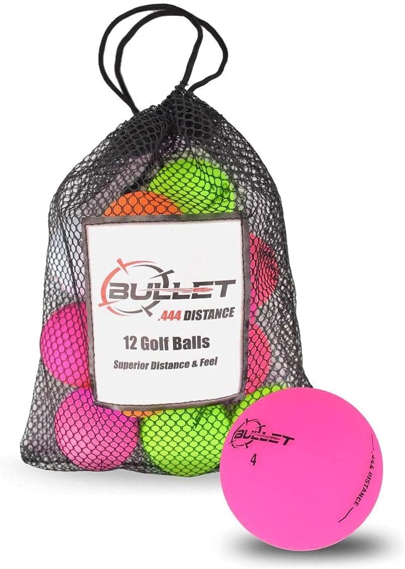 BULLET .444 Distance Matte Colored Golf Balls [12-Ball]