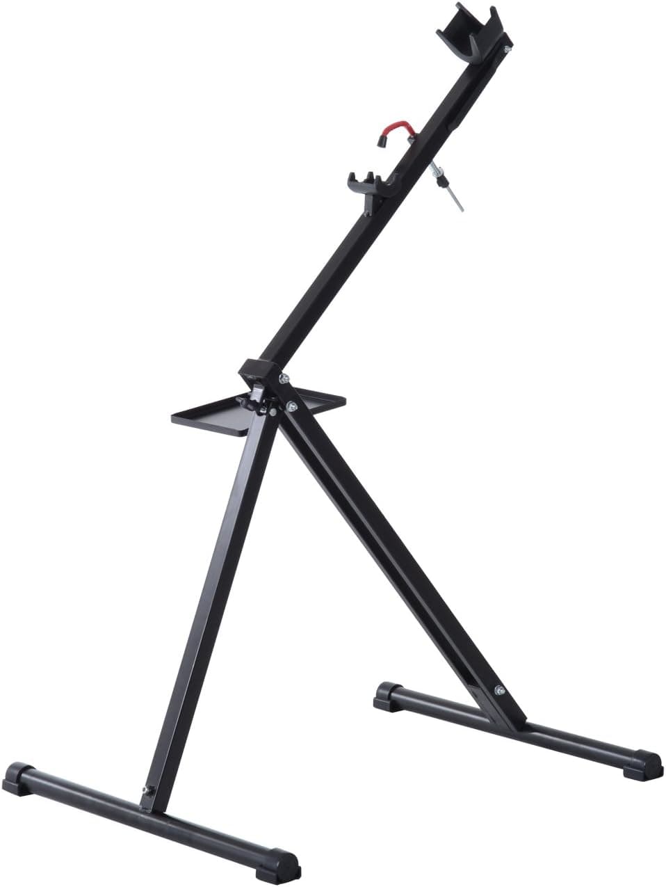 Aosom 47" Portable Folding Bike Repair Work Stand Rack - Black
