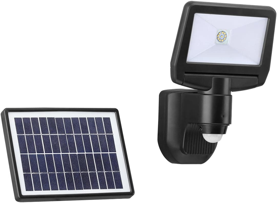 Link2Home EM-SL700B Solar Flood Light, Black