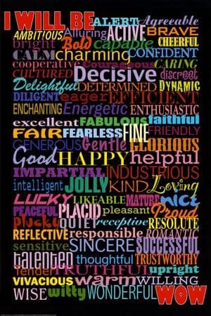 I Will Be (Motivational List) Art Poster Print - 16x20