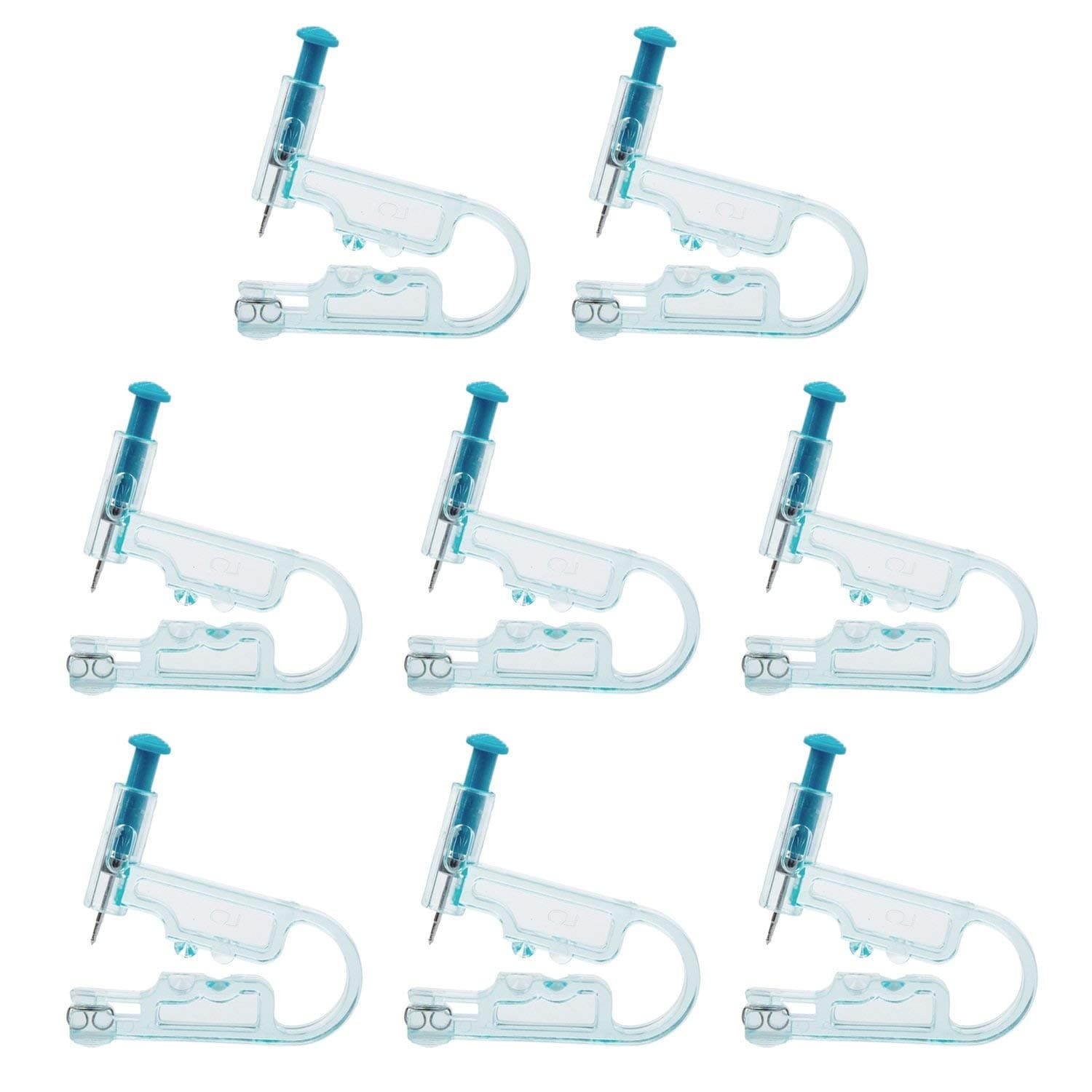 NYKKOLA 8pcs Disposable Safety Sterile Ear Piercing Gun Unit Tool With Ear Stud Asepsis Pierce Kit