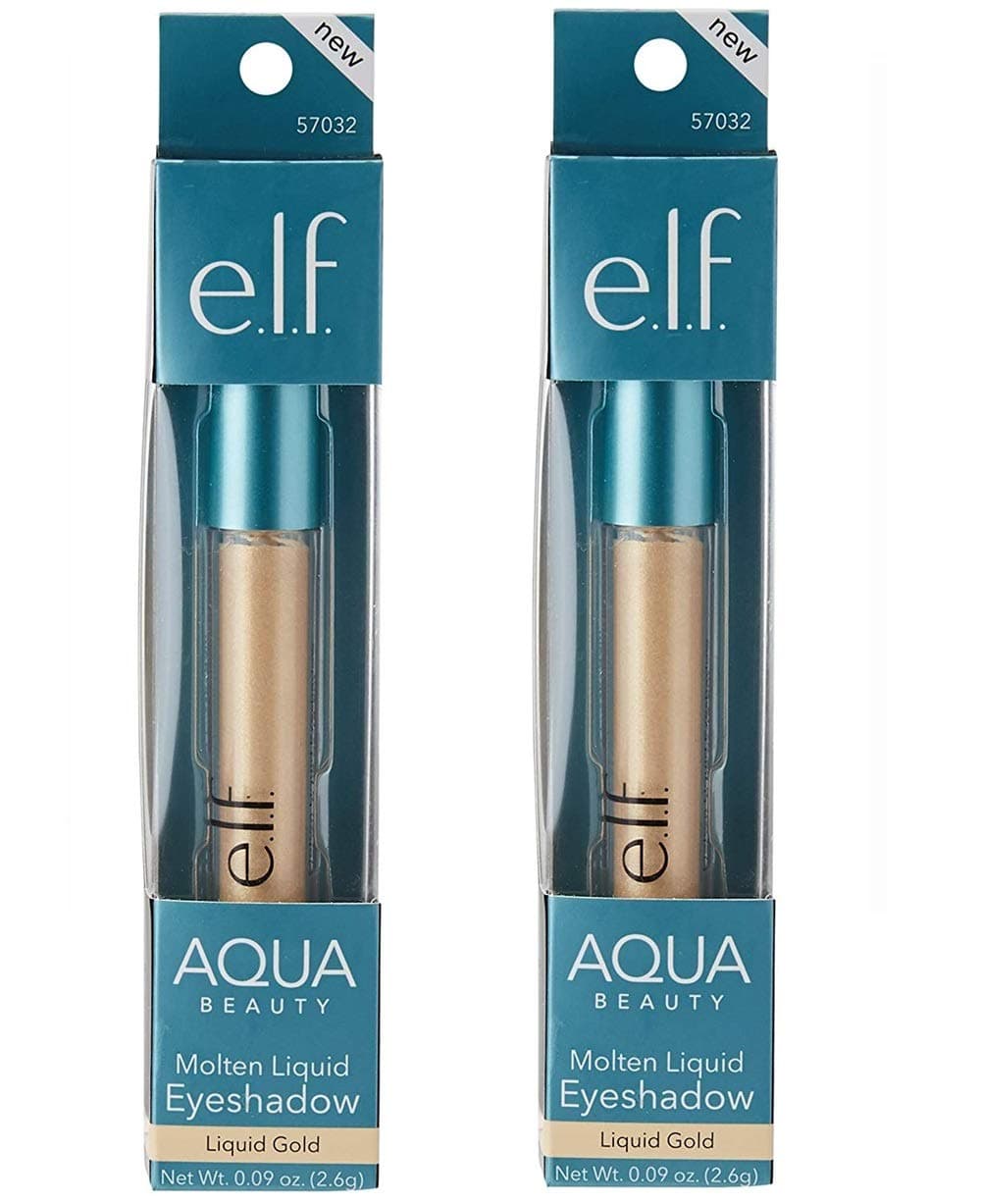Pack of 2 e.l.f. Aqua Beauty Molten Liquid Eyeshadow, Liquid Gold 57032