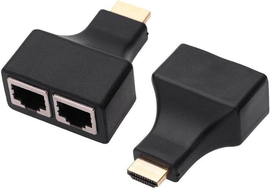 Optimal Shop 30M/100 Feet HDMI Dual RJ45 CAT5E CAT6 UTP LAN Ethernet HDMI Extender Repeater 1080P