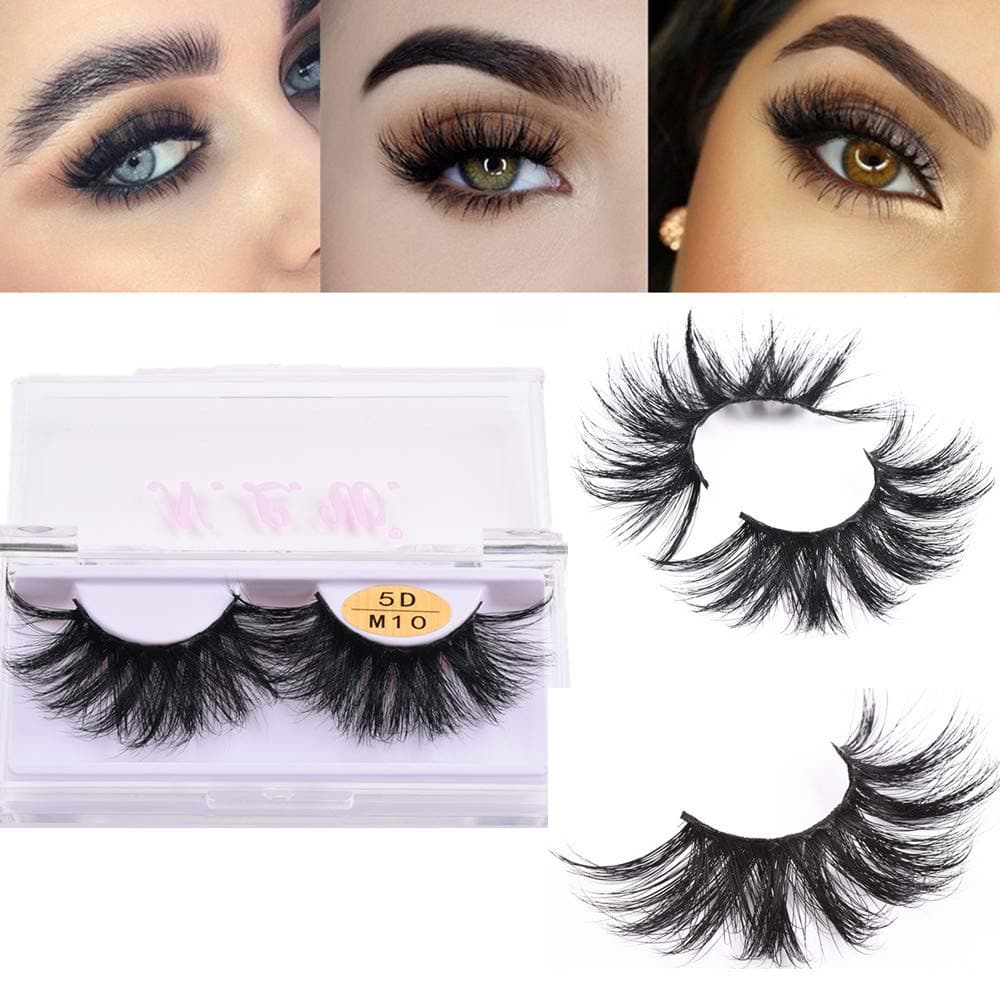 5D Eyelashes 25mm Mink Eyelashes Bulk Wholesale Natural Looking Full Siberian Wispy Mink Strip Lashes Handmade False Eyelashes Cosplay by NLW