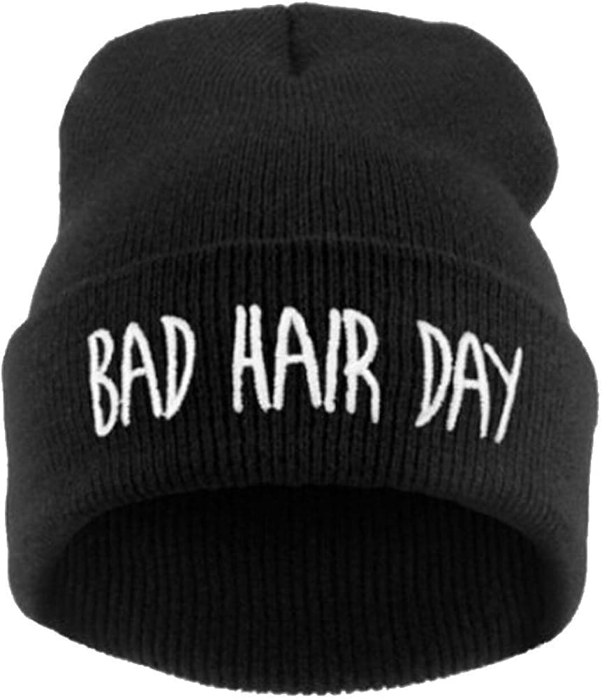 Joyci Winter Unisex Funny Bad Hair Day Hip Pop Beanie Hat Women Men Ski
