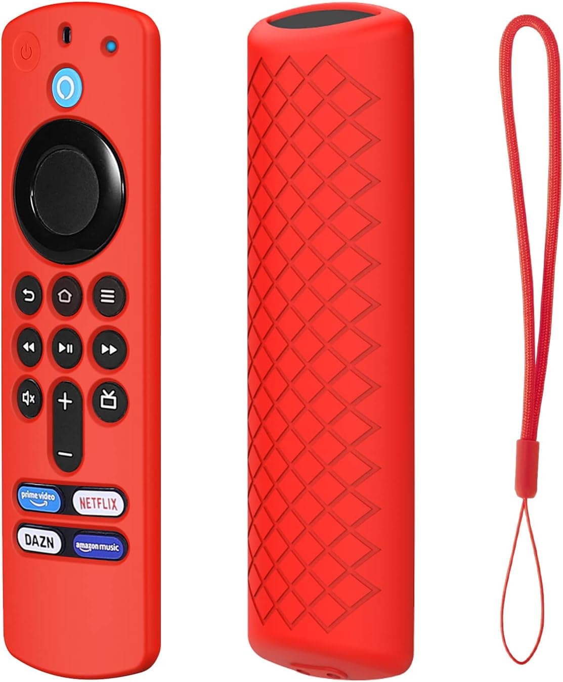 USTIYA for Amazon Fire TV Stick 4K 2021 Control Remoto por Voz Alexa Case Silicone Remote Protection Cover (Red)