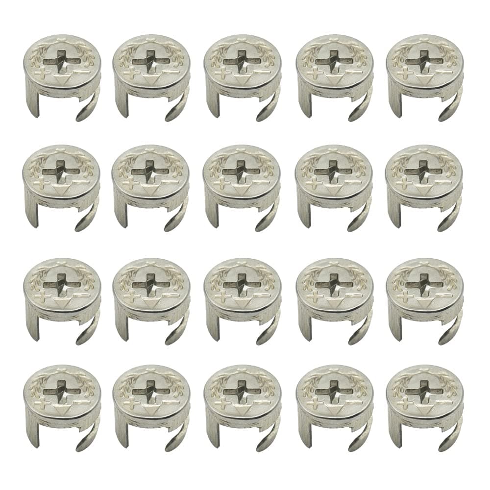 Alamic Cam Lock Furniture Cam Lock Fasteners Cam Lock Fittings 0.58"x0.44" for Cabinet Drawer Dresser Wardrobe Furniture Panel Connecting - 20 Pack