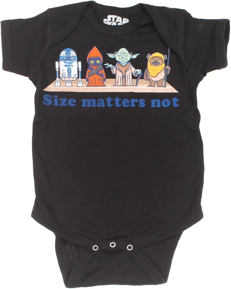 Star Wars Size Matters Not Snapsuit Bodysuit one piece Snapsuit