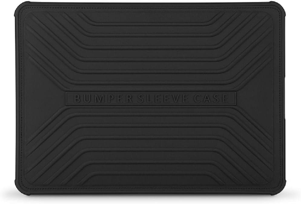 Gearmax Bumper Sleeve Case, Laptop Sleeve, Ultra-Thin Watertight TPU Frame, EVA Body, Faux Fur Lining, for 11.6/12/13.3 Inch MacBook Air Pro, Notebook, Surface, Dell, Ultrabook (Black, 13.3 Inch)