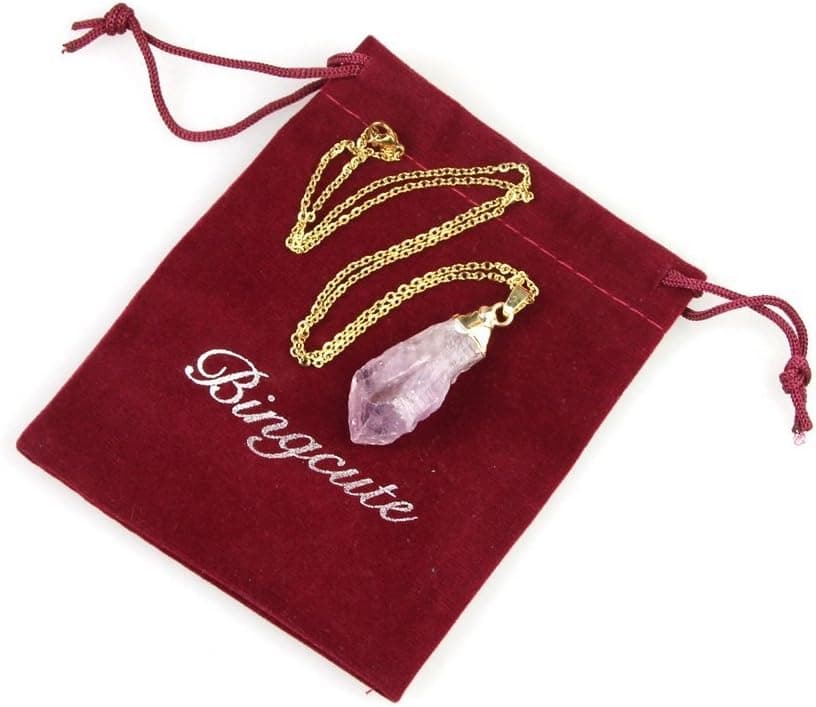 Natural Raw Irregular Amethyst Citrine Crystal Point Pendant for Jewelry Gifts