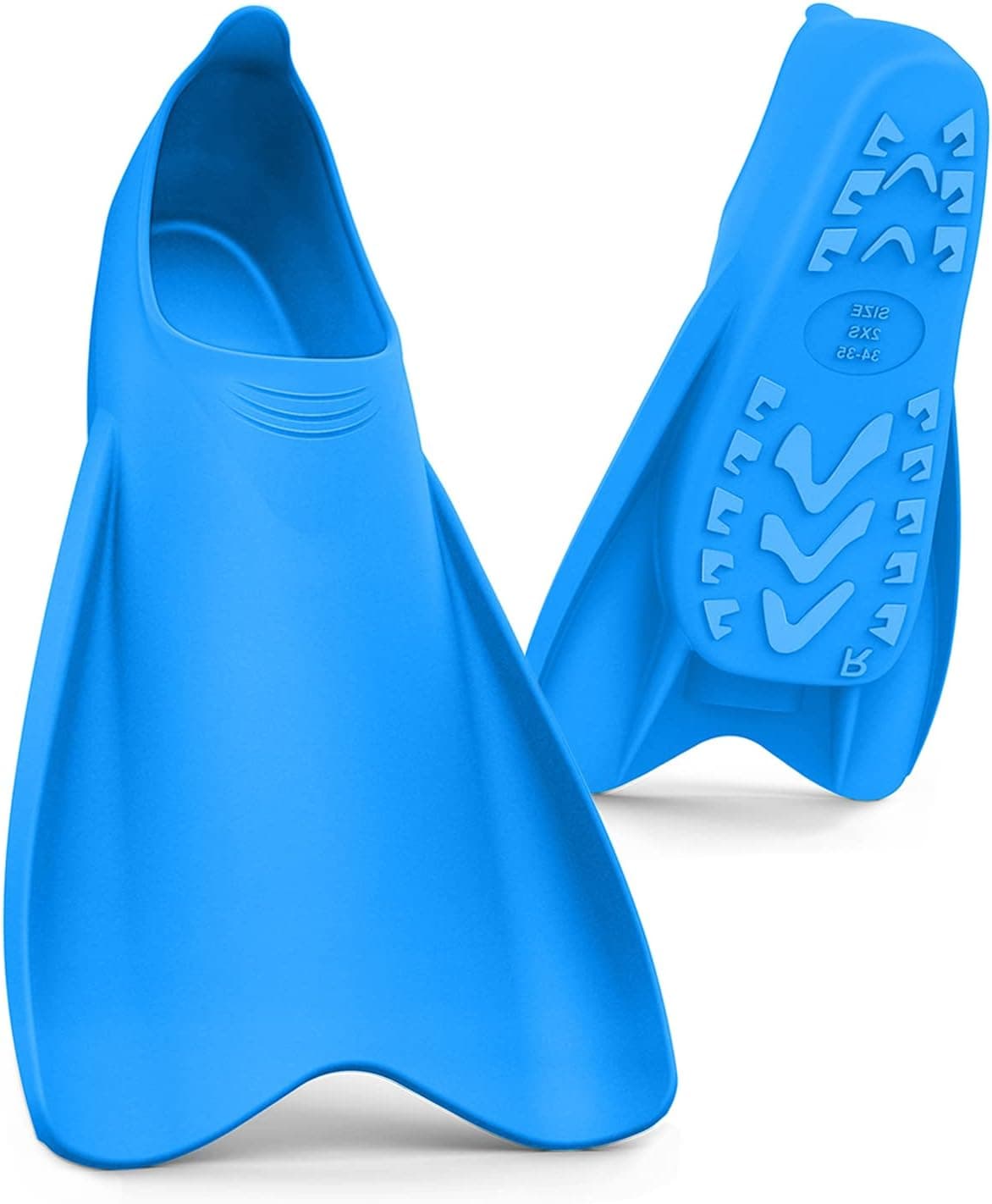 WSTOO Swimming Fins,Swimming Training Fins Short Blade Flippers Build Leg Strength,Silicone Swimming Flippers for Adults and Kids
