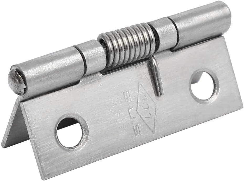 uxcell 38mm Long Stainless Steel Self-Closing Spring Loaded Door Hinge