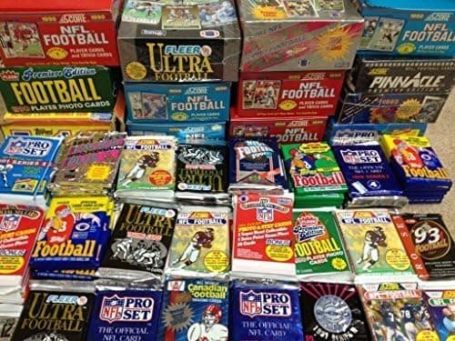 Great LOT of Old UNOPENED Football Cards in Packs from The 90's. 55-60 + Cards in Sealed Wax Packs Picked by Superior Sports Investments