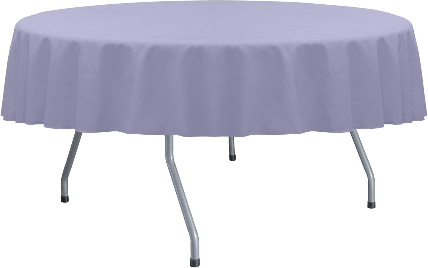 Ultimate Textile Cotton-Feel 60-Inch Round Fine Dining Tablecloth - Fits Tables Smaller Than 60-Inches in Diameter, Lilac Light Purple