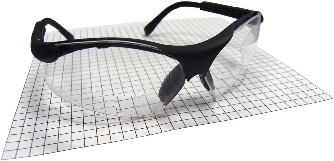 Sidewinder Readers Safety Glasses -Black Frame - Clear 2.0 X Reader Lens - Polybag