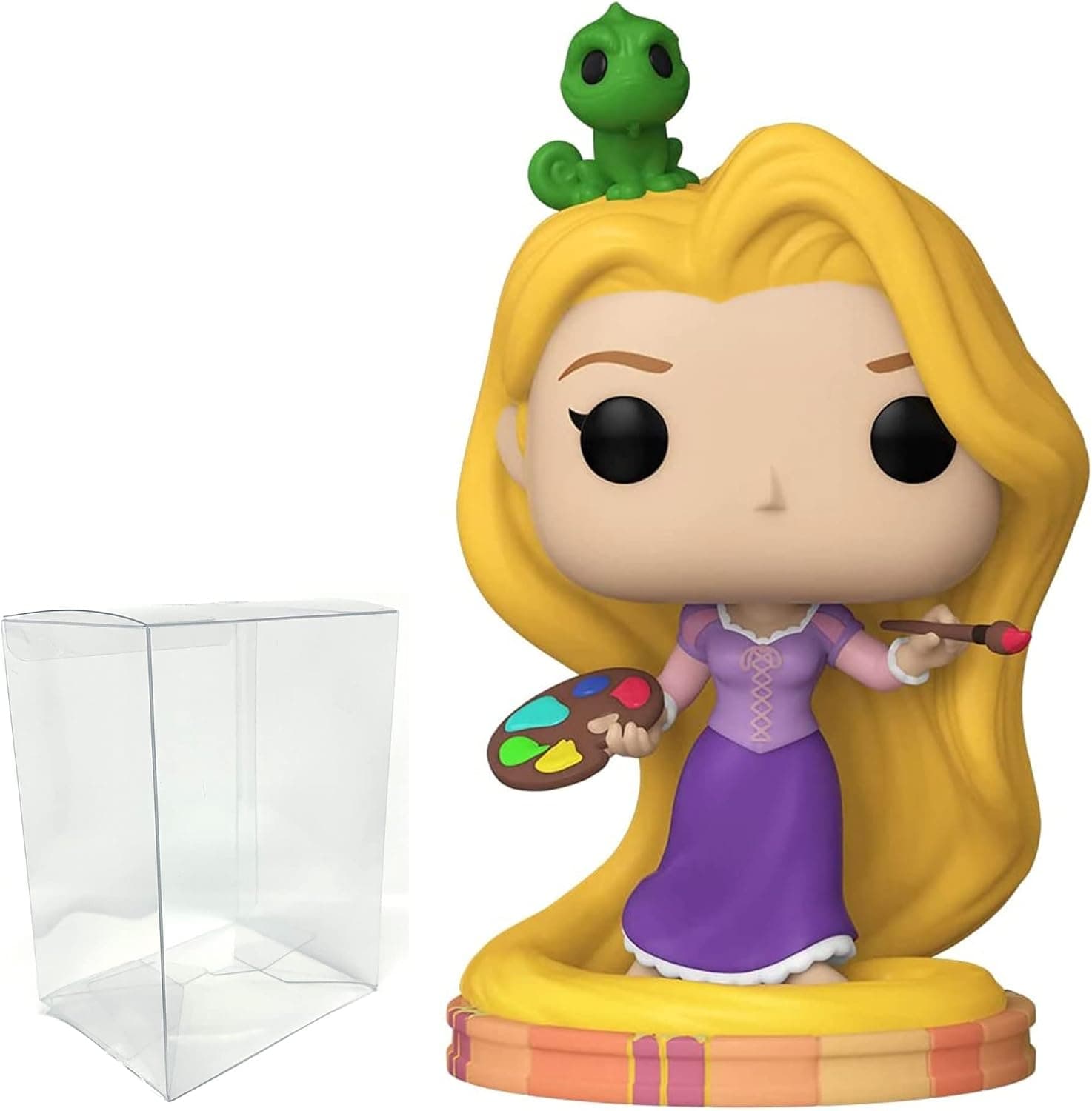Visit the Funko Store Rapunzel Pop Protector Bundle - Figurine 3.75 Inch Classic Character Ultimate Princess Collection with PET Clear Plastic Case for Collectible Vinyl Figures