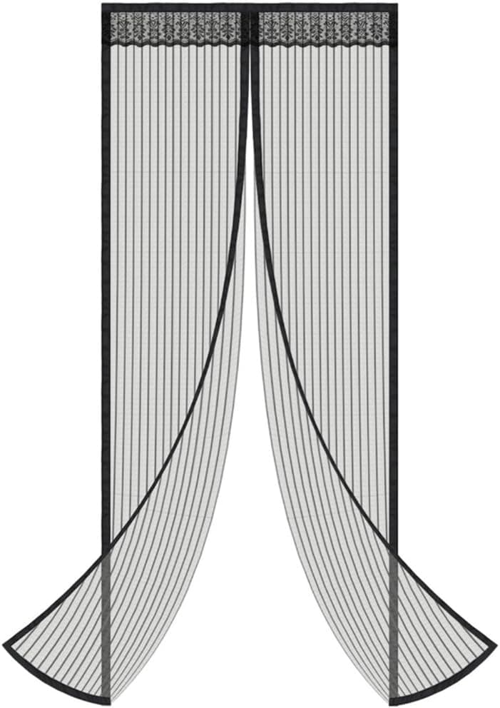 Sibon Magnetic Screen Door, Full Frame Velcro and Heavy Duty Reinforced, Mesh Fits Door and Up To 36 x 82-Inch, Easy Installation, No Falling, Tough Durable.