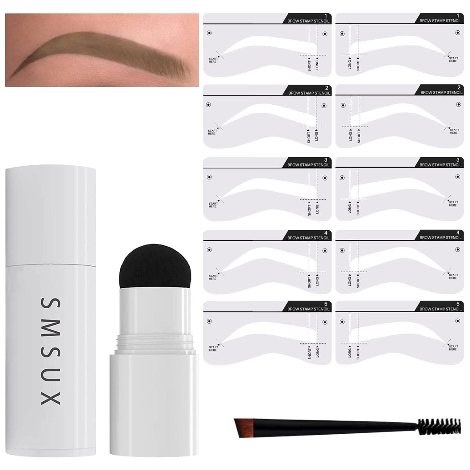 Eyebrow Stamp Stencil Kit Blonde Brow stamp and shaping kit Eyebrow Stencil Kit With 5 Pairs Eyebrow Stencils ( Blonde)