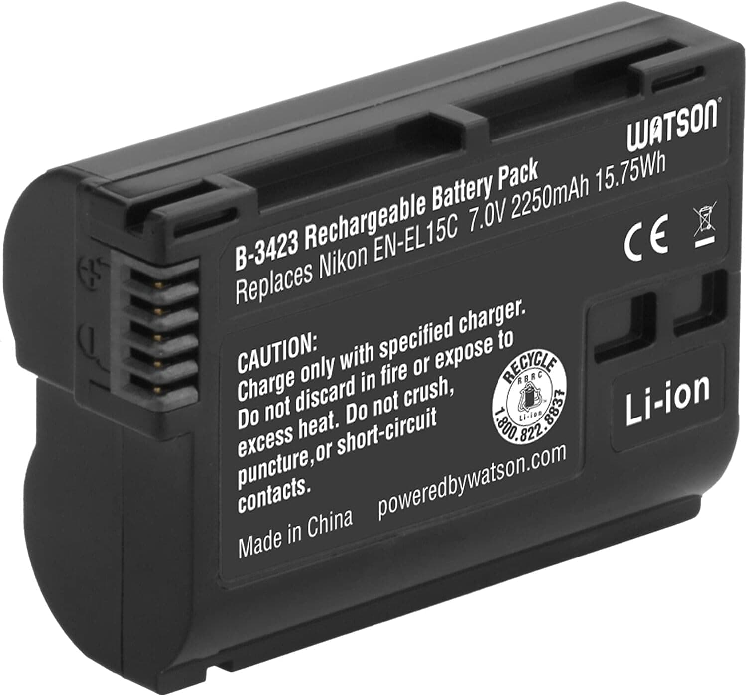 Watson EN-EL15c Lithium-Ion Battery Pack (7V, 2250mAh)