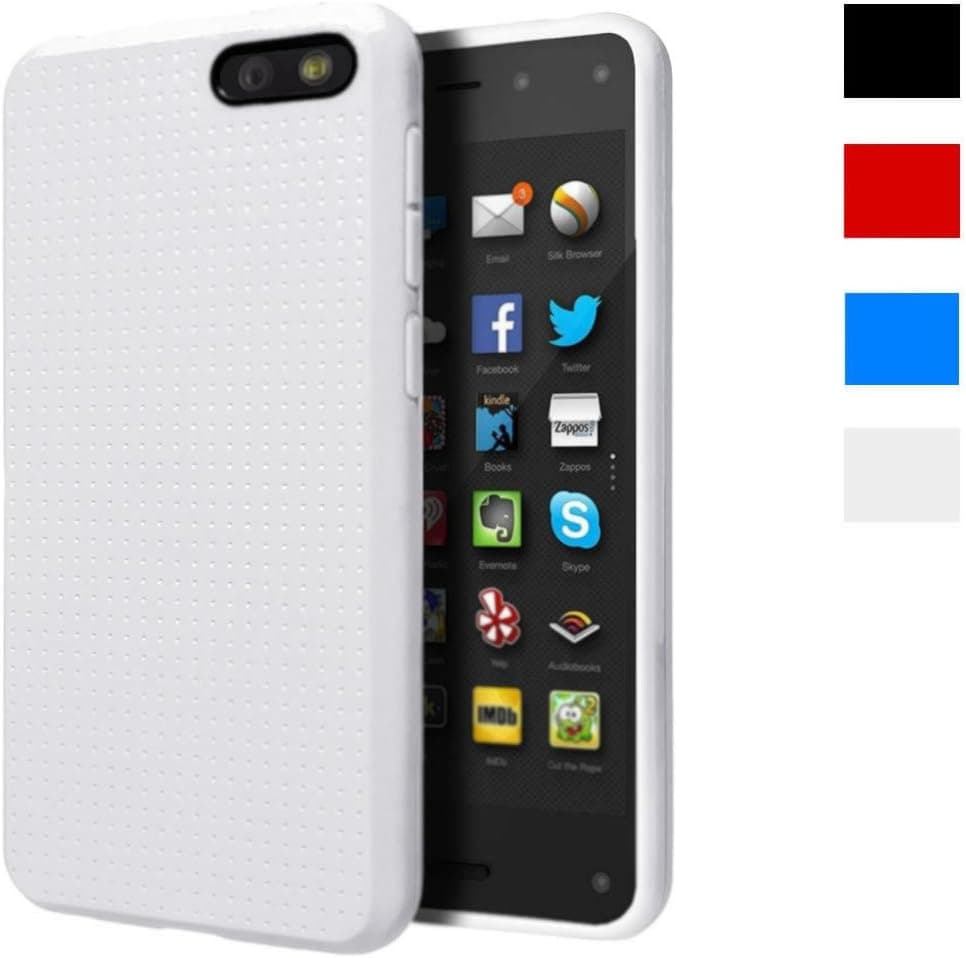 Premium Soft TPU [ Non-Slip & Slim Dot Series ] Case for Amazon Fire Phone (2014) (Dot - White)