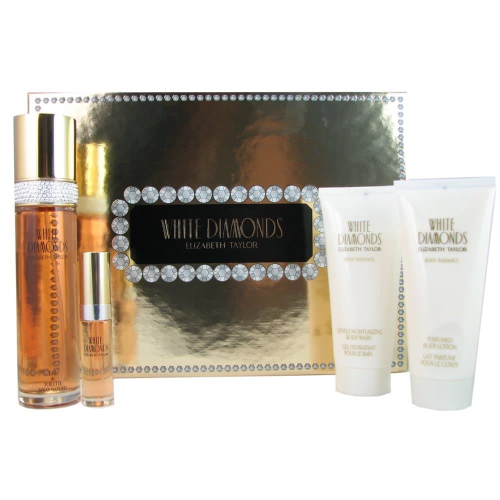 Elizabeth Taylor White Diamonds Gift Set 3.4oz (100ml) EDT + 3.4oz (100ml) Body Lotion + 3.4oz (100m