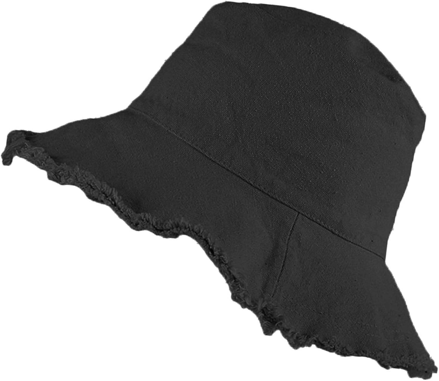 Packable Cherry Bucket-Sun-Hat Reversible - UV-Protection Daisy Fisherman Cap Summer (Daisy-Print-Black, Medium)