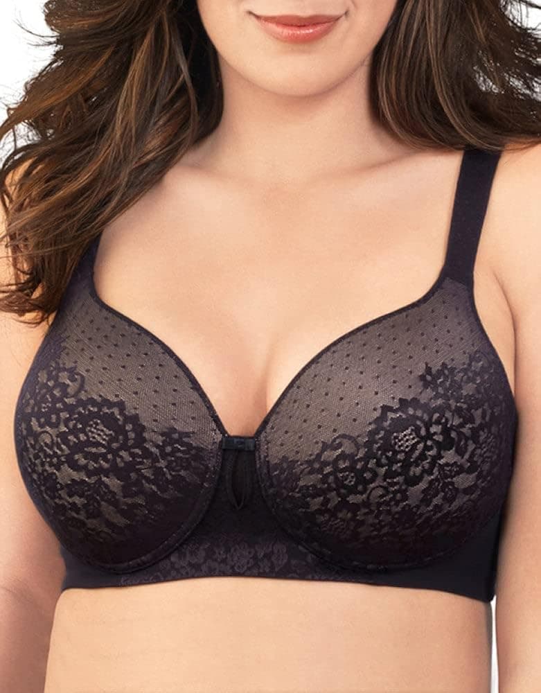 Vanity Fair Women's Flattering Lift Lace Full Figure Wirefree Bra 71262