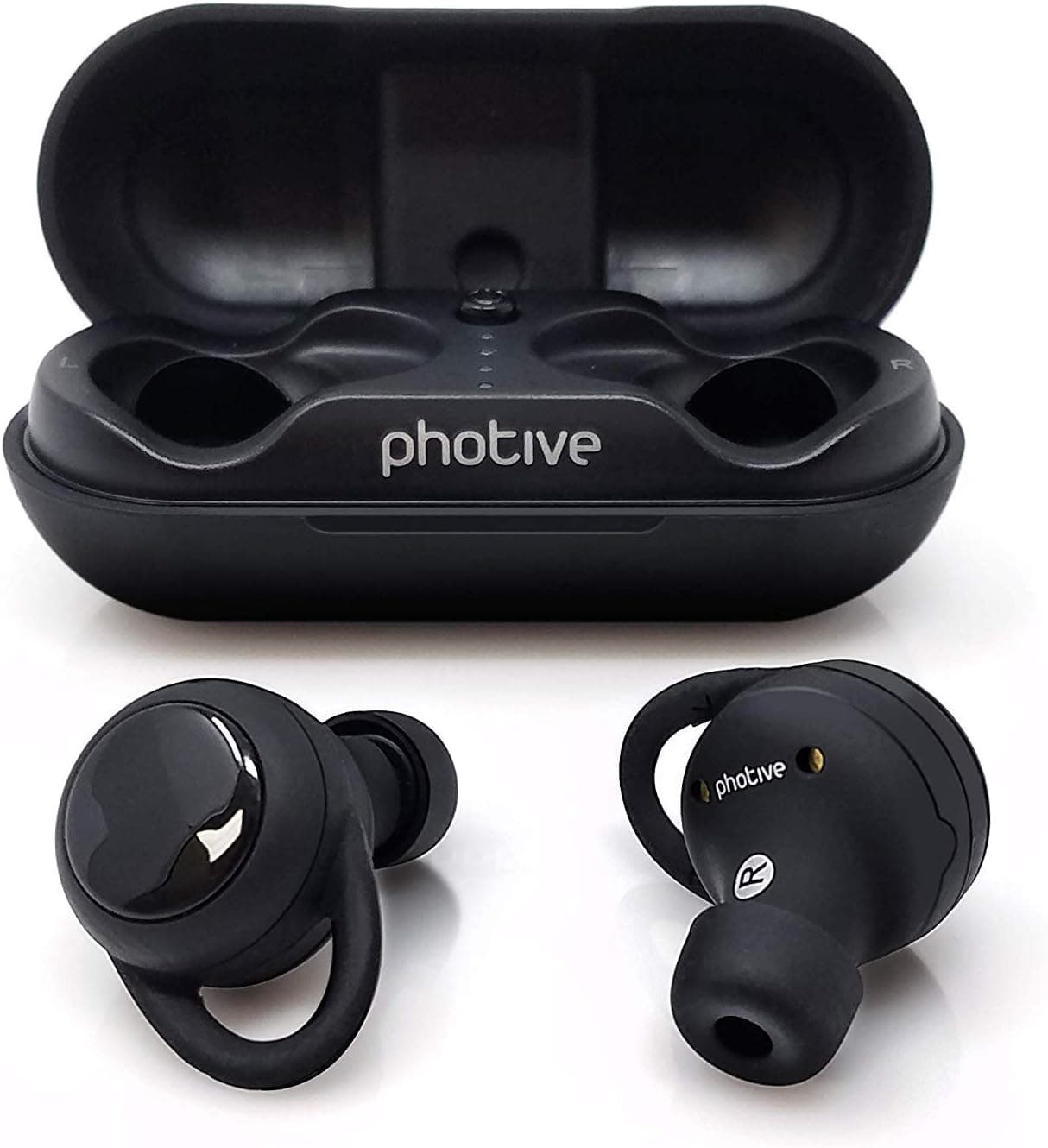 Photive Wireless Bluetooth 5.0 Earbuds- IPX7 Waterproof Headphones With Charging Case and Easy connect Pairing OPEN BOX