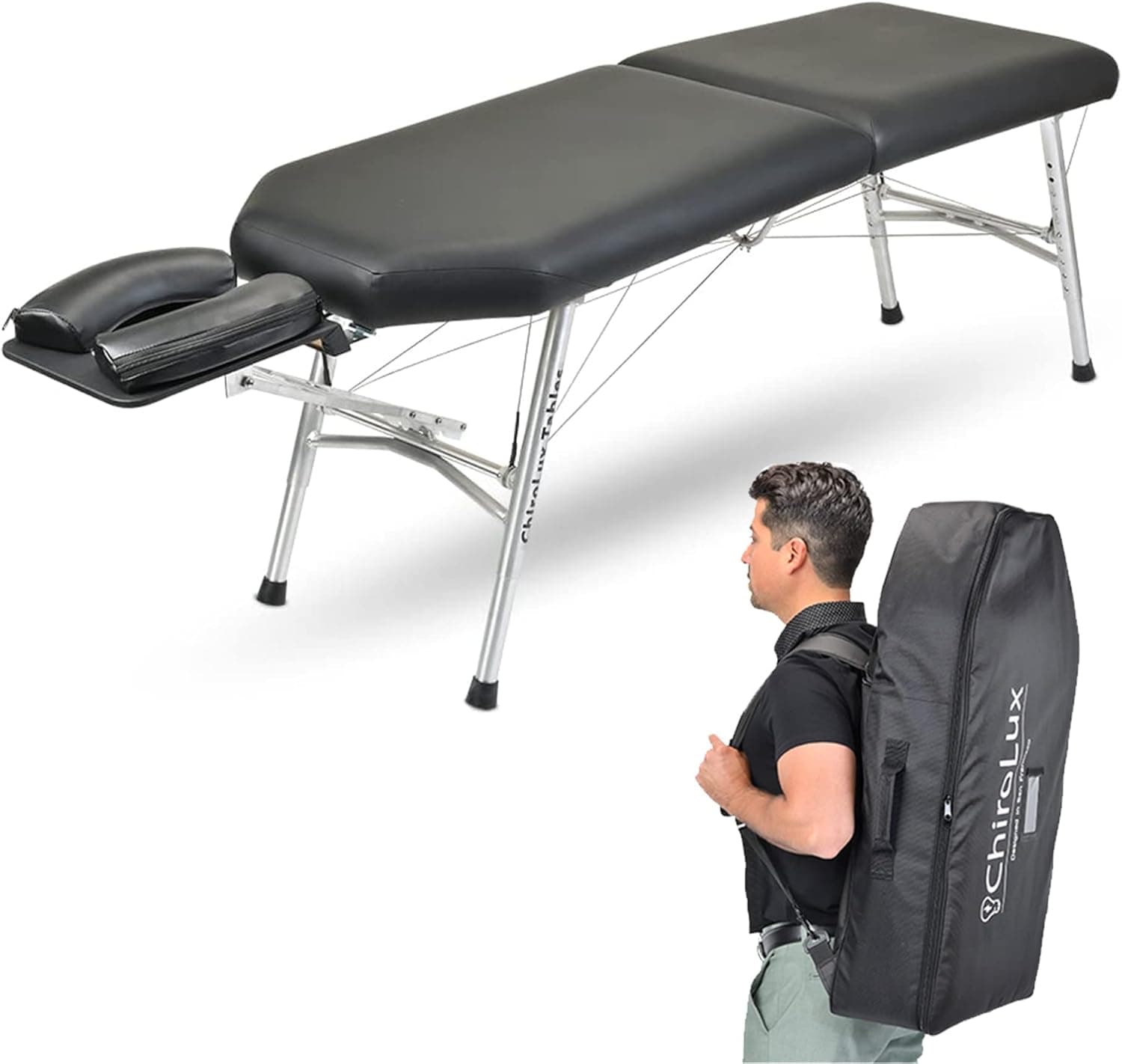 ChiroLux Plus Chiropractic Table | Professional Durability and Stability, Functional Design for Maximum Patient Comfort, Simple Setup for Sports and Physical Therapy