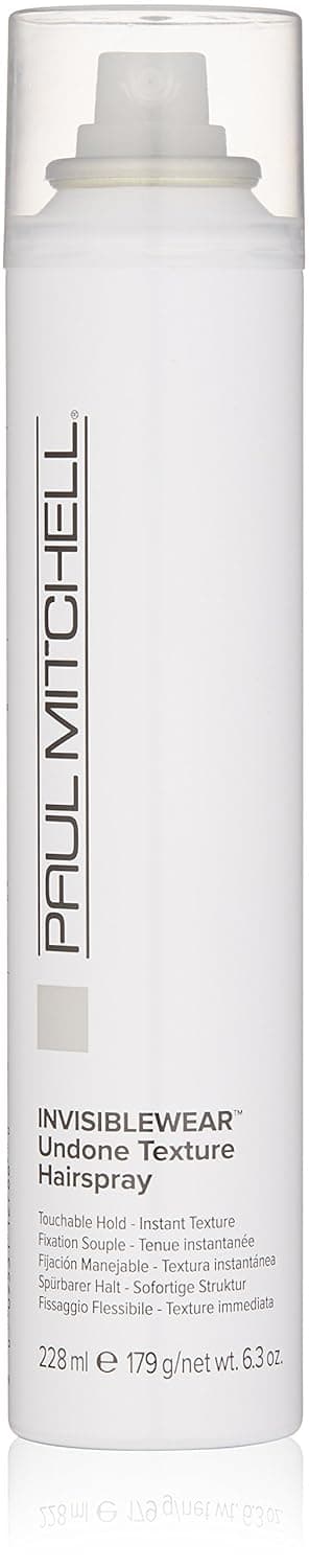 Paul Mitchell Invisiblewear Undone Texture Hairspray, Instant Texture, Natural Volume, For Fine Hair 6.3 Fl Oz (Pack of 1)
