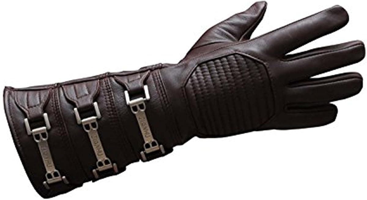 URBAN BUCK Real Leather Cosplay Mens Long Gauntlets Costume Glove