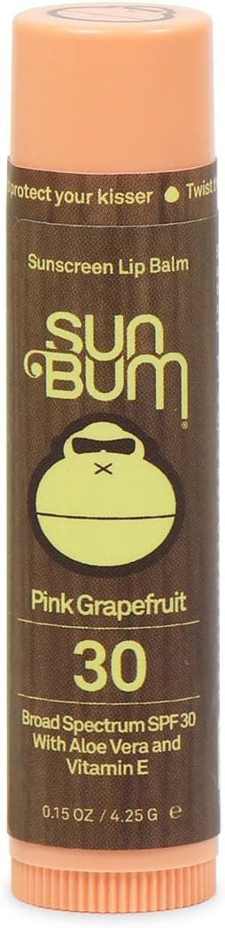 Sun Bum Sunscreen Lip Balm, SPF 30, 0.15 oz Stick, Broad Spectrum UVA/UVB Protection, Hypoallergenic, Paraben Free, Gluten Free, Vegan