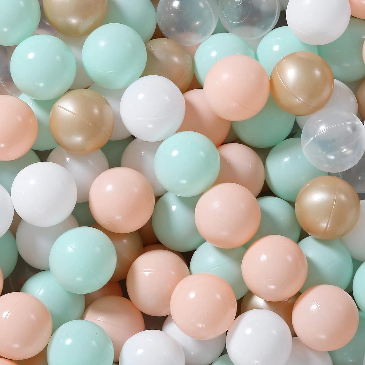 Dintdige-Soft Plastic Ball Pit Balls - Plastic Toy Balls for Kids - Ideal Baby Toddler Ball Pit, Ball Pit Play Tent, Photo Booth Props 100pcs,Baby Pool Water Toys, Kiddie Pool, Party Decoration,