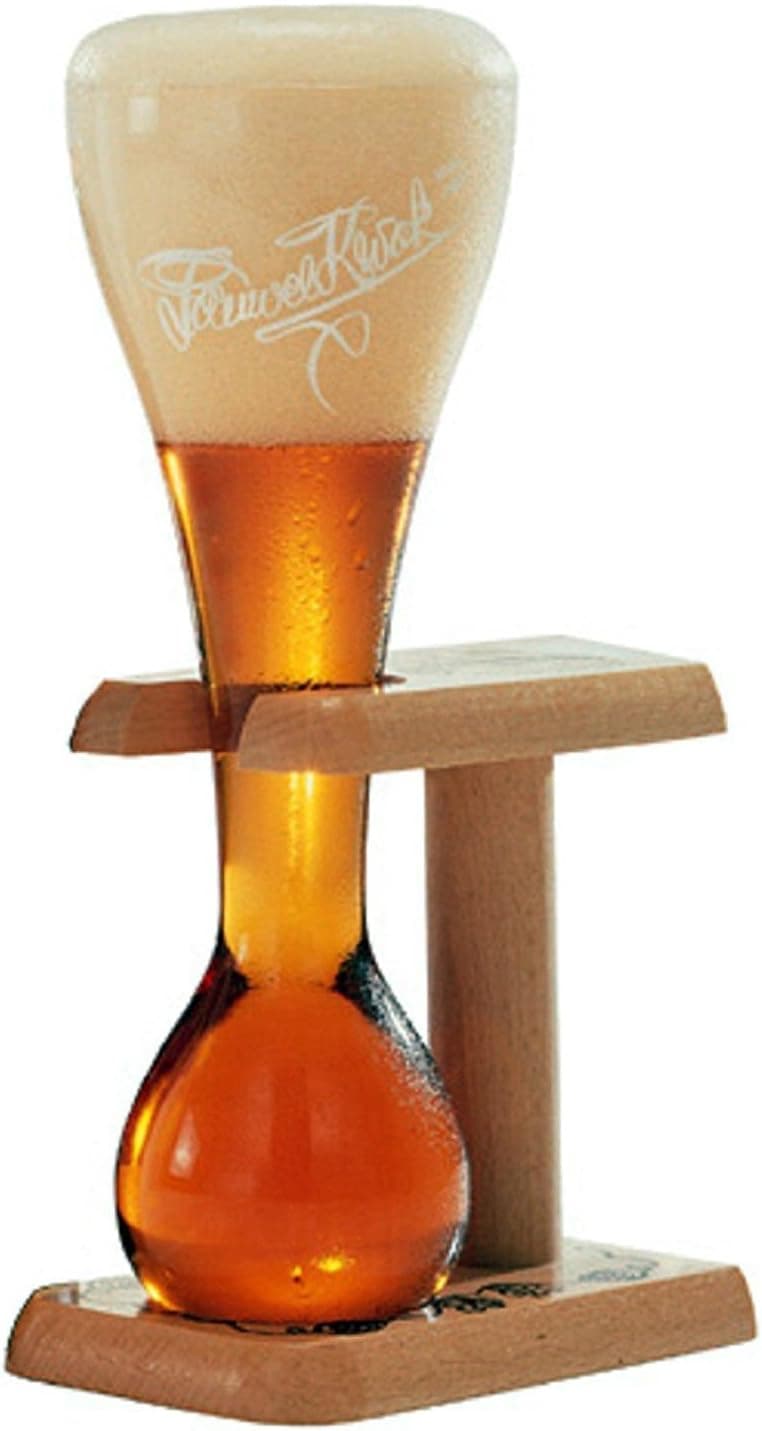 Pauwel Kwak Belgian Beer Glass with Wooden Stand 0.3L - Set of 2