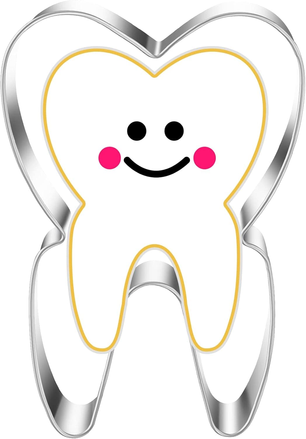 5pcs Washing Shaped Cookie Cutters Set,Stainless Steel Biscuit molds for Party,includes Shapes of Tooth,Toothpaste,Toothbrush smiling Face,Lips