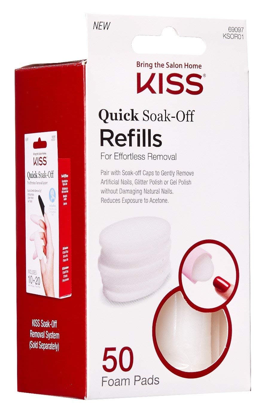 KISS Quick Soak-Off Refills 50-CT