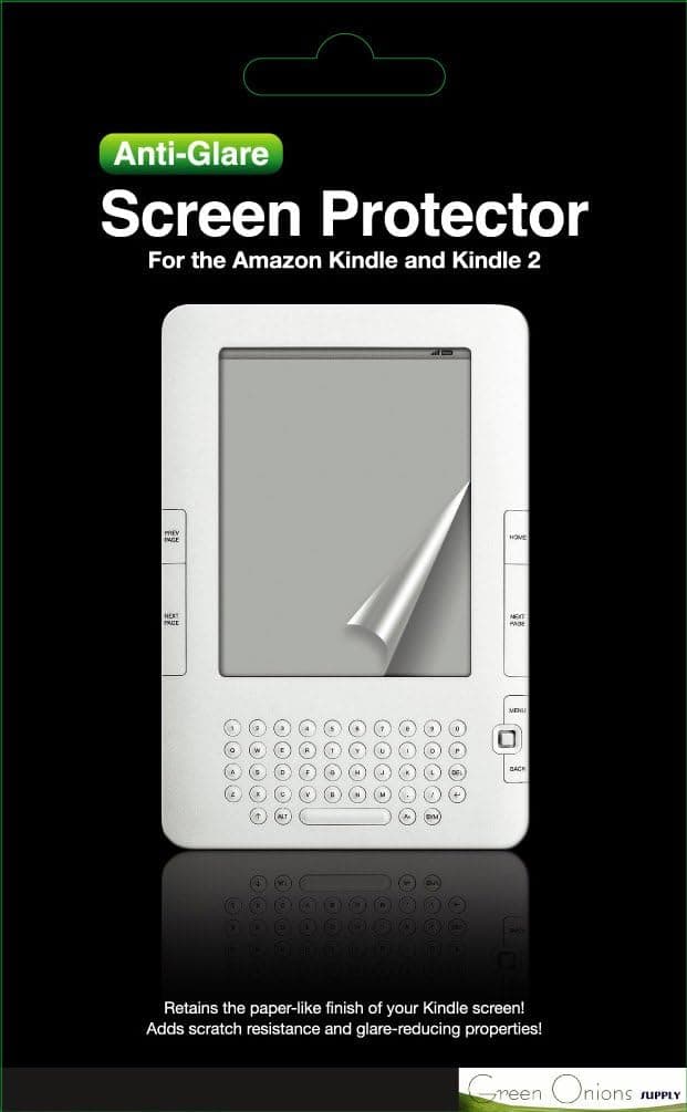 Green Onions Supply Anti-Glare Screen Protector for Amazon Kindle, Kindle 2 and Kindle 3 - 2 Pack