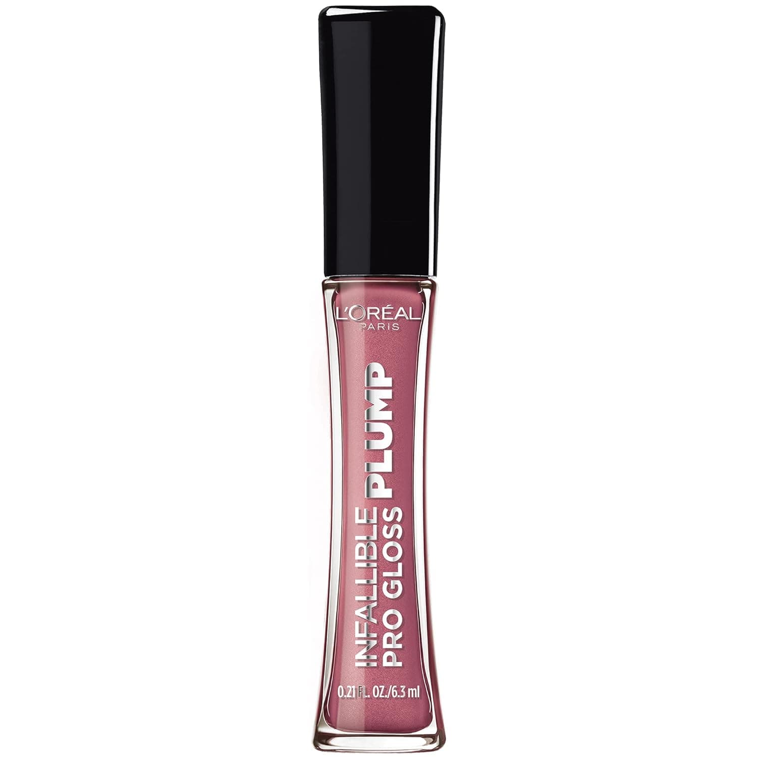 L'Oréal Paris Cosmetics Infallible Pro Gloss Plump Lip Gloss with Hyaluronic Acid, Long Lasting Plumping Shine, Lips Look Instantly Fuller and More Plump, Mauve Glow, 0.21 fl. oz.