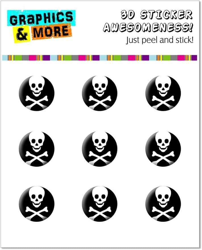 Graphics and More Skull and Crossbones Home Button Stickers Fits Apple iPhone 4/4S/5/5C/5S, iPad, iPod Touch - Non-Retail Packaging - Clear
