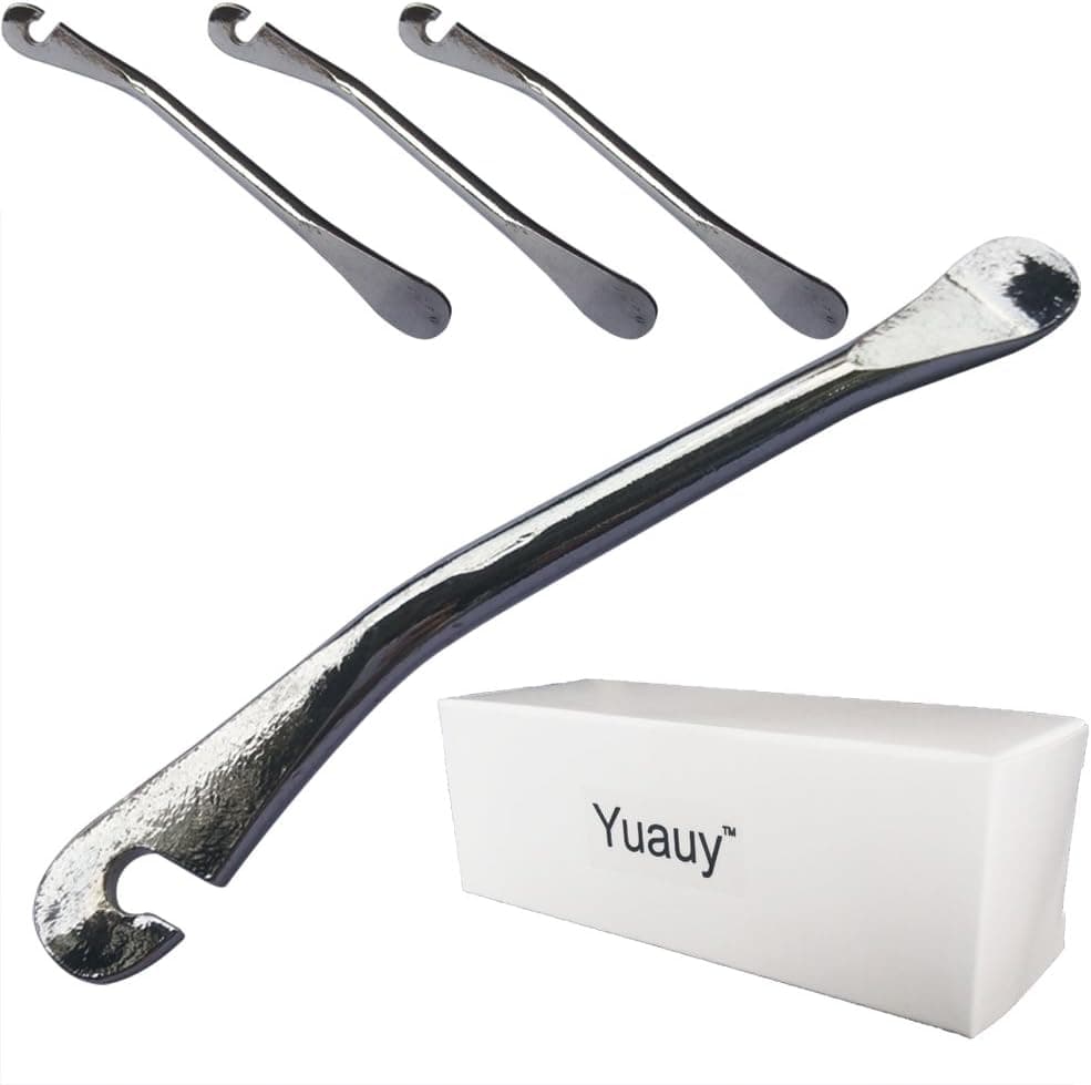 Yuauy 3 PCs Bicycle Tire Lever Metal Premium Hardened Levers to Repair Bike Tube Cycling Repair Tool
