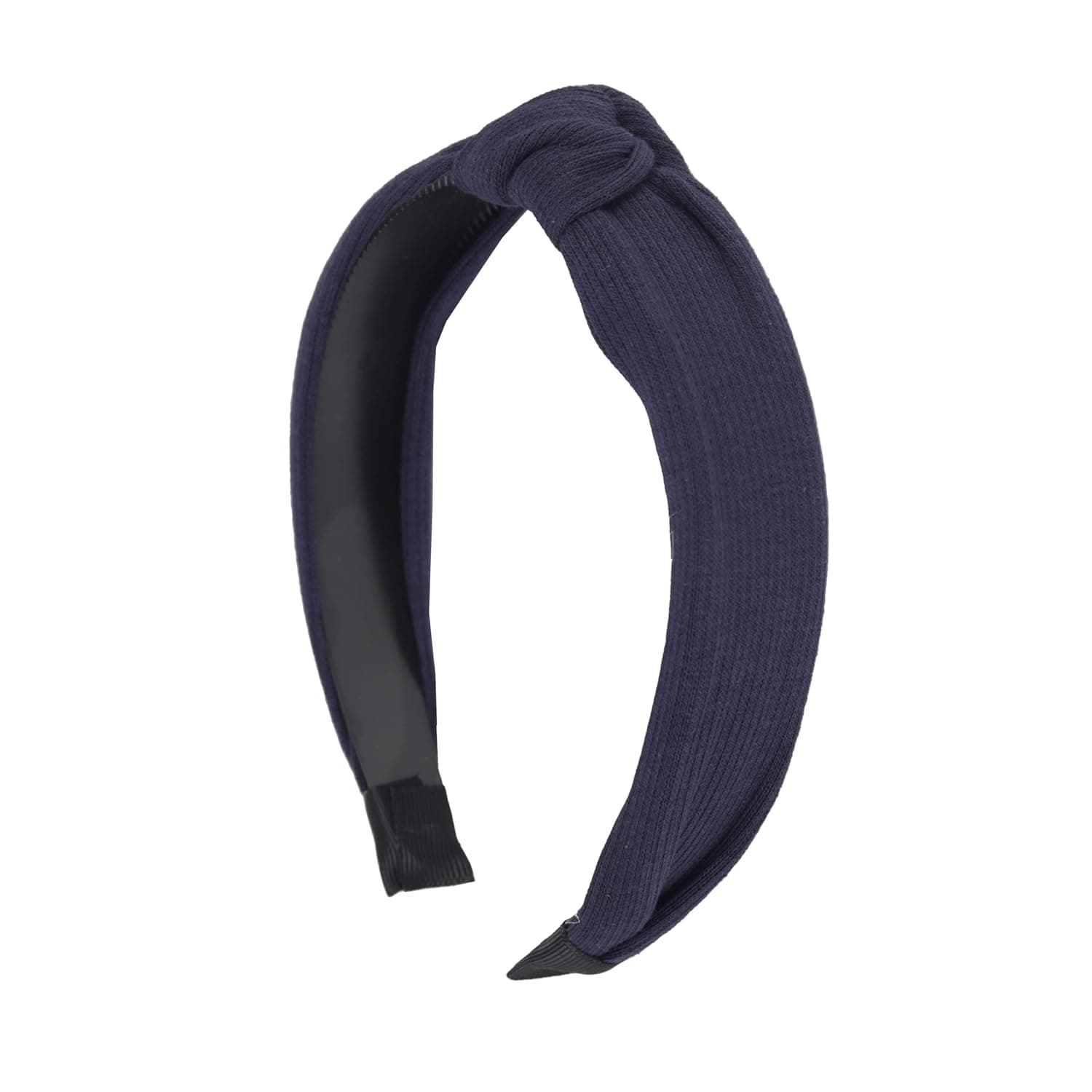 Motique Accessories Cotton Knotted Cute Headband for Women - Navy