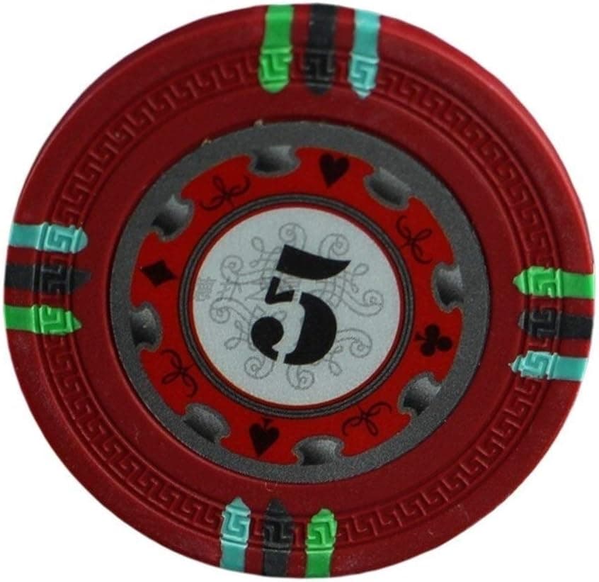 TX GIRL 10Pcs/Set Poker Chips Four-Color Clay Poker Chips with Face Value Chips Casino Playing Cards Poker Chips 40mm3.5mm