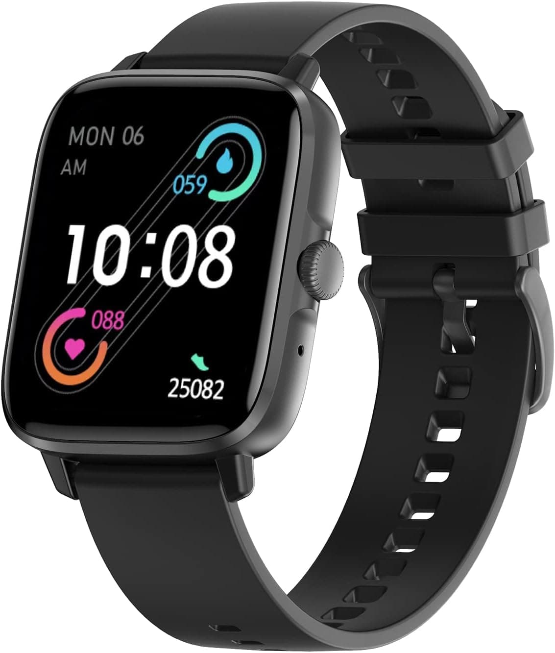 HURKEYE Smart Watch, Smartwatch with Heart Rate Monitor and Sleep Monitor, Sport Fitness Tracker IP68 Waterproof Pedometer, Bluetooth Watch for Android & iOS for Men Women (Black)