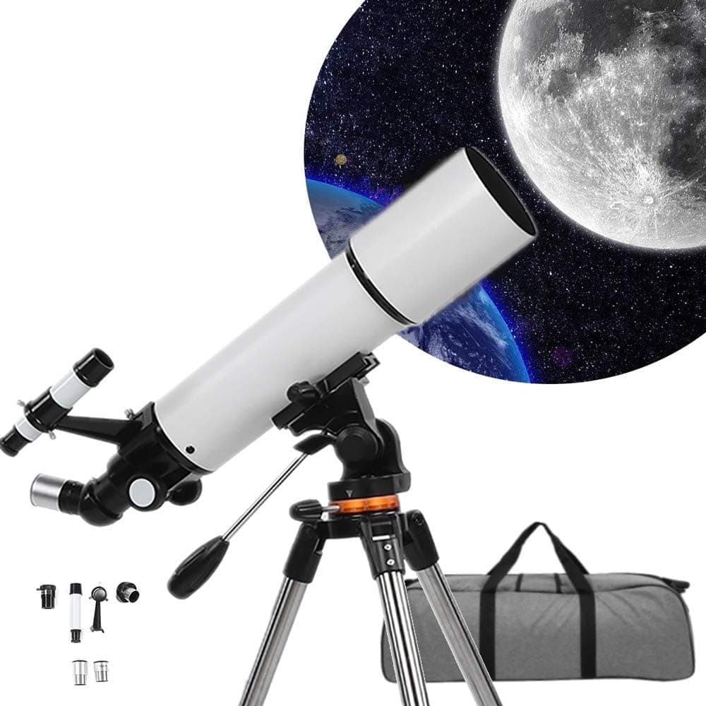 Telescope, 80mm Aperture 500mm Focal Length High Definition Astronomical Refracting Telescope with Adjustable Tripod, Professional Starry Sky Telescope for Kids Beginners Adults