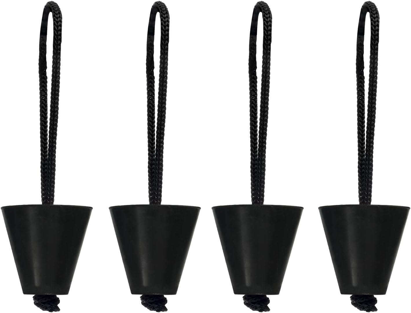 Amarine Made Pack of 4 Universal Kayak Scupper Plug Kit,Silicone Scupper Plugs Drain Holes Stopper Bung with Lanyard Fit for Kayaks Canoes