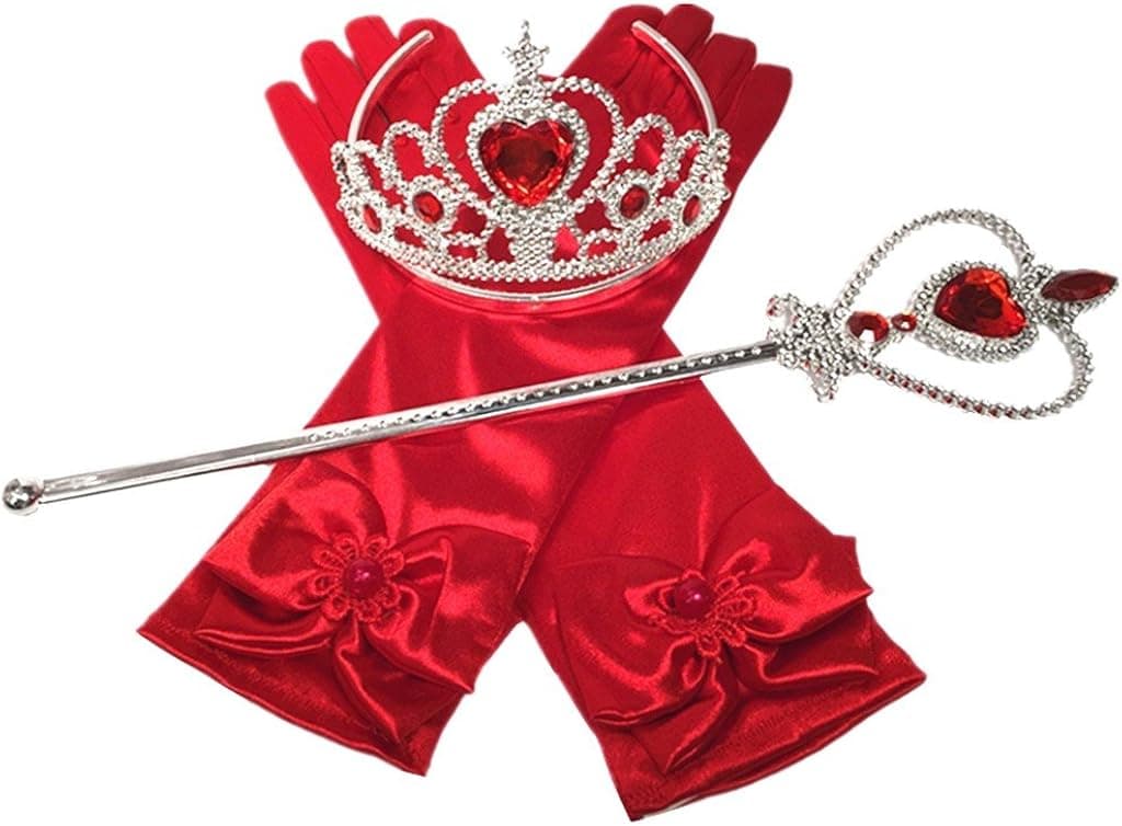 DreamHigh Princess Cosplay Dress up Accessorries Grils Costume Crown, Wand, Gloves valued Pack